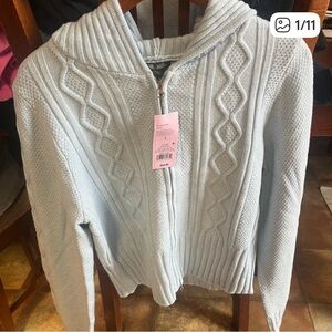 Target Wild Fable Light Blue Cable Knit Cardigan hoodie